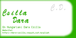 csilla dara business card